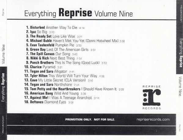 Various : Everything Reprise (Volume Nine) (CD, Comp, Promo)