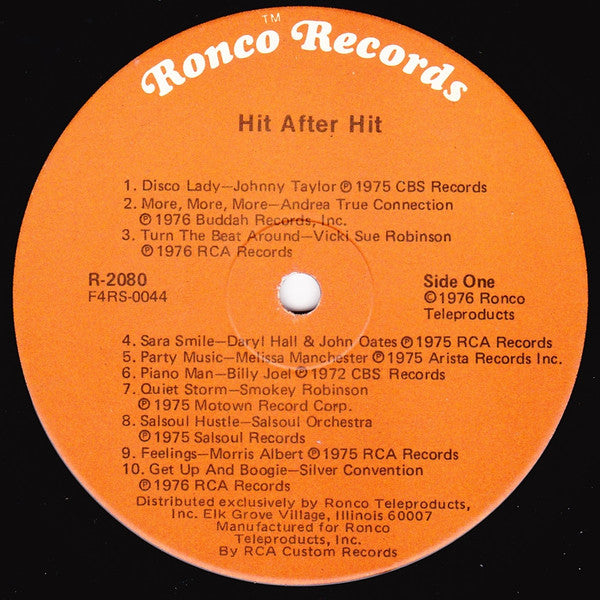 Various : Hit After Hit (LP, Comp, Ora)