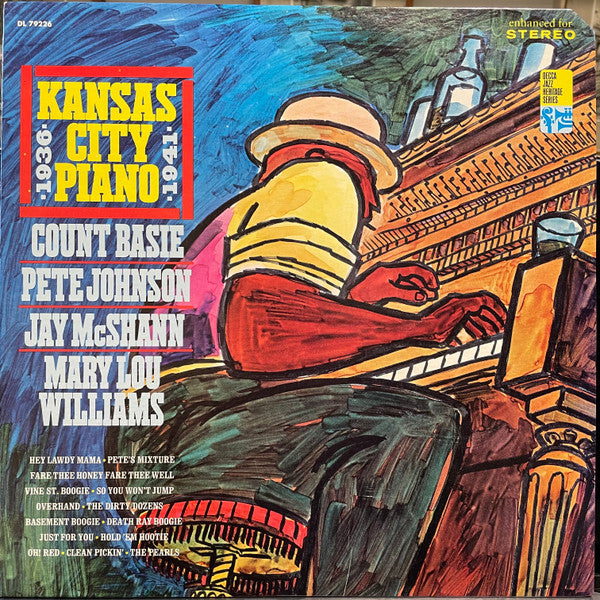 Count Basie - Pete Johnson - Jay McShann - Mary Lou Williams : Kansas City Piano (1936-1941) (LP, Comp)