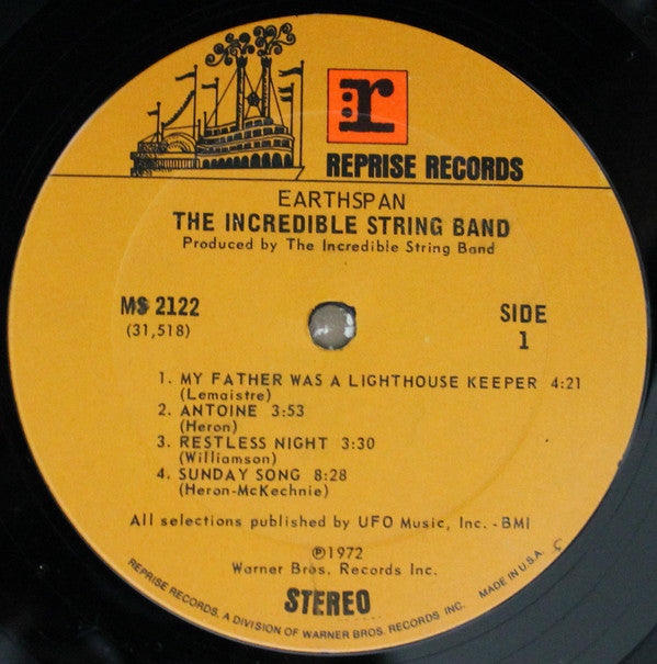 The Incredible String Band : Earthspan (LP, Album)
