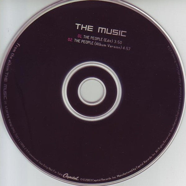 The Music : The People (CD, Single, Promo)