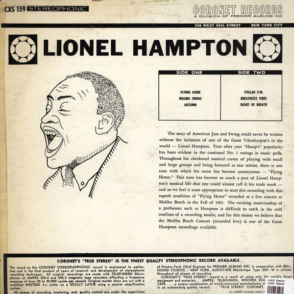 Lionel Hampton : Lionel Hampton (LP, Mono)