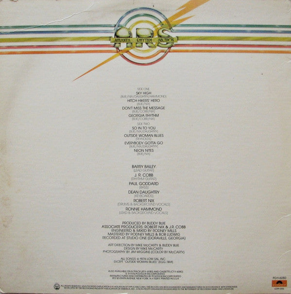 Atlanta Rhythm Section : A Rock And Roll Alternative (LP, Album, San)