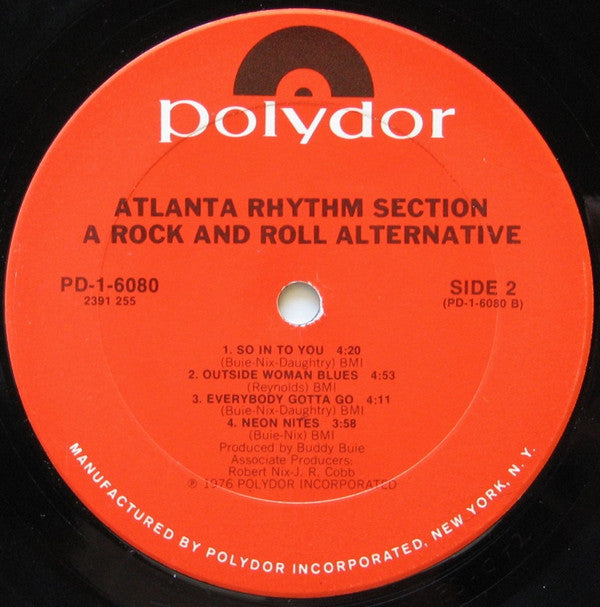Atlanta Rhythm Section : A Rock And Roll Alternative (LP, Album, San)