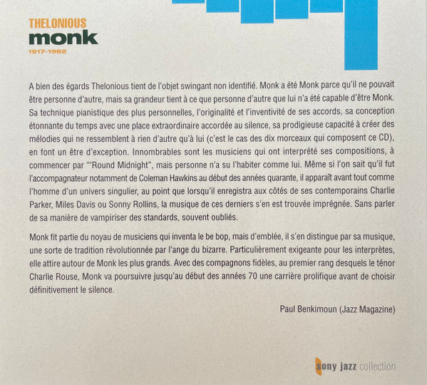 Thelonious Monk : Thelonious Monk (CD, Comp)