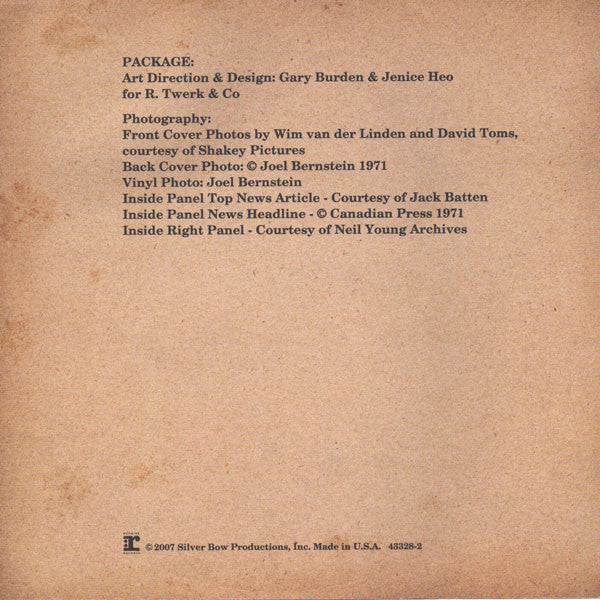 Neil Young : Live At Massey Hall 1971 (HDCD, Album, Dig)