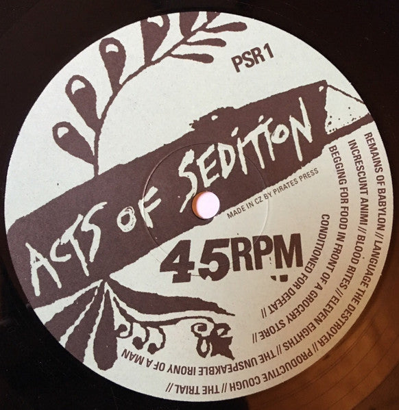 Acts Of Sedition : Acts Of Sedition (LP)