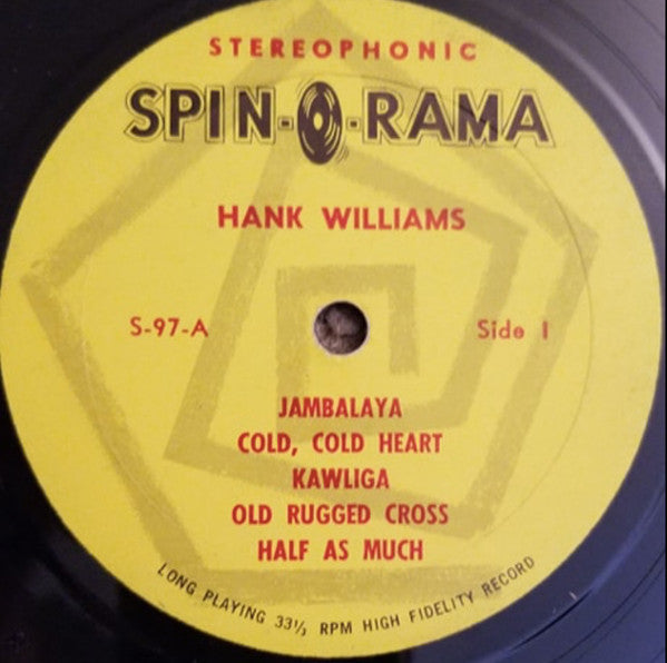 Bob Jones (17) : A Vocal Tribute To Hank Williams (Great Country & Western Hits) (LP, Album)