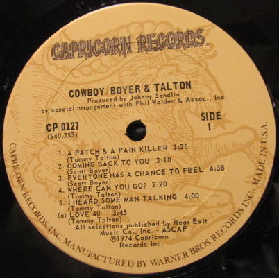 Cowboy (6) : Boyer & Talton (LP, RE)