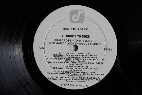 Bing Crosby • Tony Bennett • Rosemary Clooney • Woody Herman : A Tribute To Duke (LP, Album, Promo, Gat)