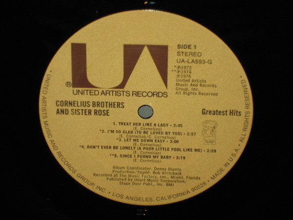 Cornelius Brothers & Sister Rose : Greatest Hits (LP, Comp, Ter)