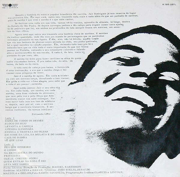 Jair Rodrigues : Jair De Todos Os Sambas (LP, Album)