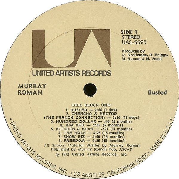 Murray Roman : Busted (LP, Album, All)