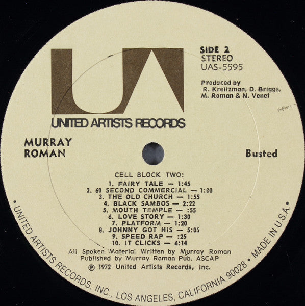 Murray Roman : Busted (LP, Album, All)