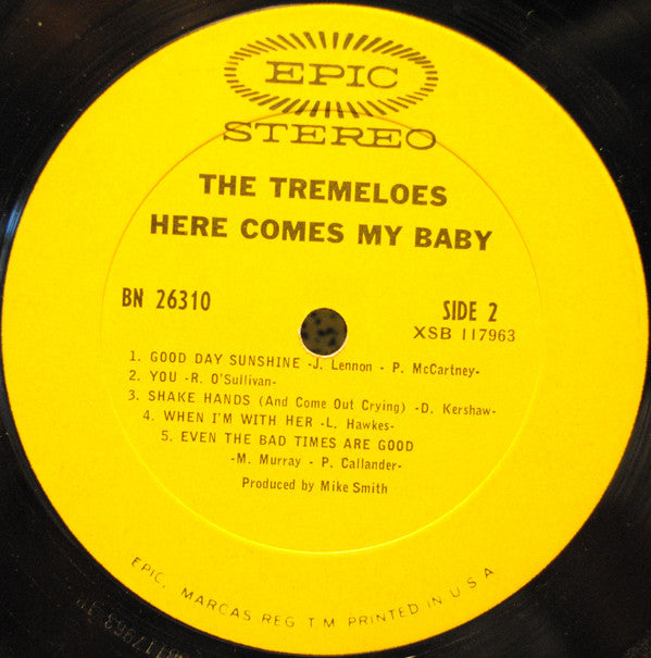 The Tremeloes : Here Comes My Baby (LP, Album, San)