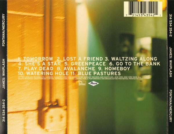 James : Whiplash (CD, Album)
