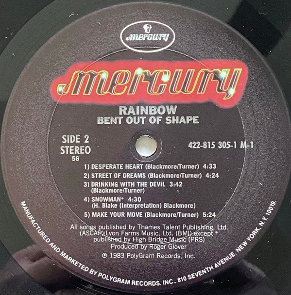 Rainbow : Bent Out Of Shape (LP, Album, Pit)