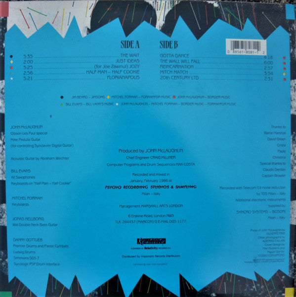 John McLaughlin And Mahavishnu Orchestra : Adventures In Radioland (LP, Album, EMW)
