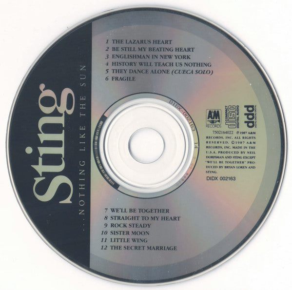 Sting : ...Nothing Like The Sun (CD, Album, RP)