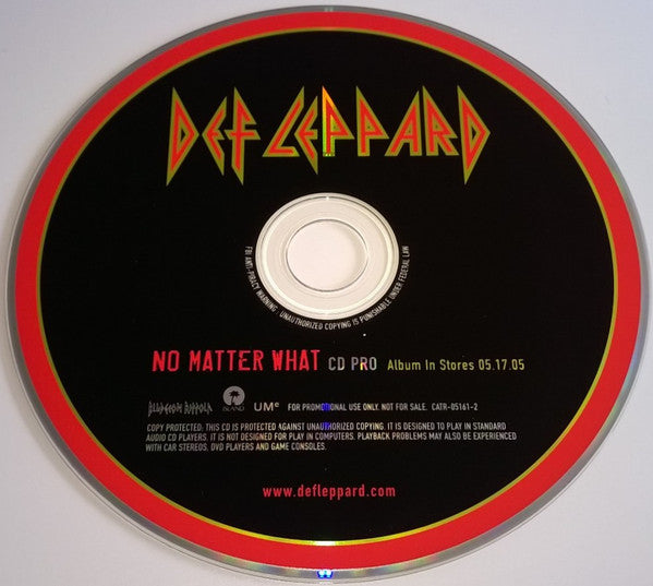 Def Leppard : No Matter What (CD, Single, Promo)