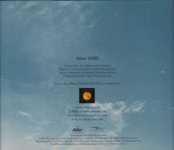 Coldplay : Shiver (CD, Single, Promo)
