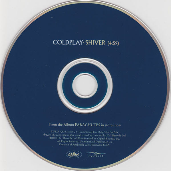 Coldplay : Shiver (CD, Single, Promo)