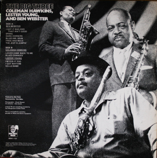 Coleman Hawkins, Lester Young , And Ben Webster : The Big Three (LP, Comp, Mono, RM, Gat)