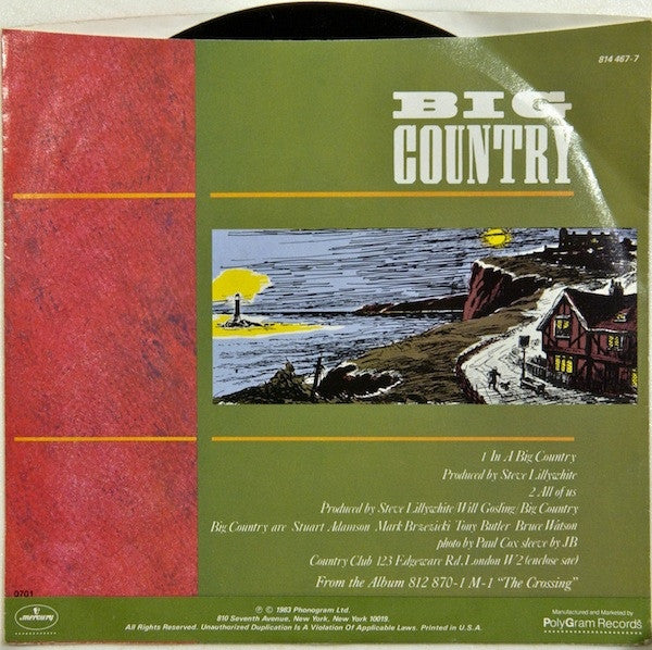 Big Country : In A Big Country (7", Single, Bes)