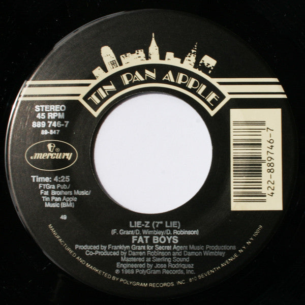 Fat Boys : Lie-Z / On And On (7")