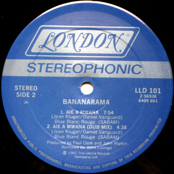 Bananarama Featuring Fun Boy Three / Bananarama : Really Sayin' Somethin' / Aie A Mwana (12", Single, 26 )