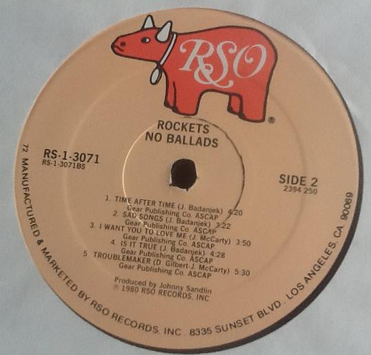 The Rockets (5) : No Ballads (LP, Album, 72)