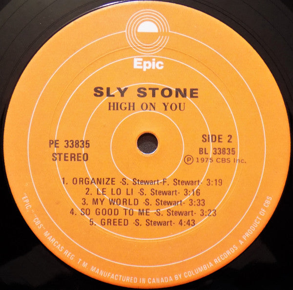 Sly Stone : High On You (LP, Album)