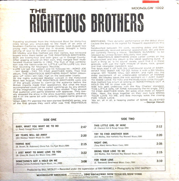 The Righteous Brothers : Some Blue-Eyed Soul (LP, Album, Mono)