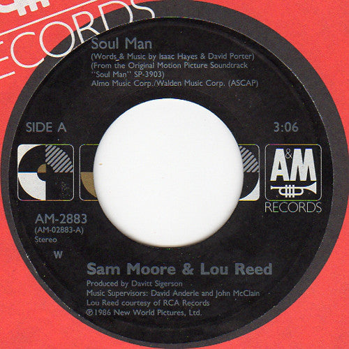 Sam Moore & Lou Reed : Soul Man (7", Single)