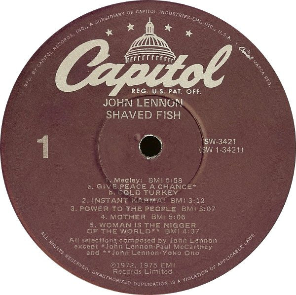John Lennon, The Plastic Ono Band : Shaved Fish (LP, Comp, RE, Win)