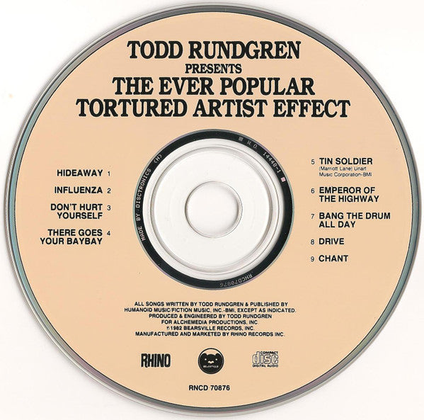 Todd Rundgren : The Ever Popular Tortured Artist Effect (CD, Album, RE, RM)
