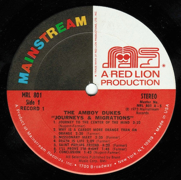 The Amboy Dukes : Journeys And Migrations (2xLP, Comp)