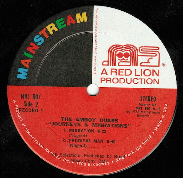 The Amboy Dukes : Journeys And Migrations (2xLP, Comp)