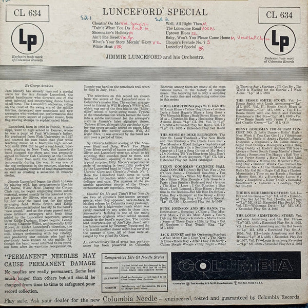 Jimmie Lunceford And His Orchestra : Lunceford Special (LP, Comp, Mono, RP, Hol)