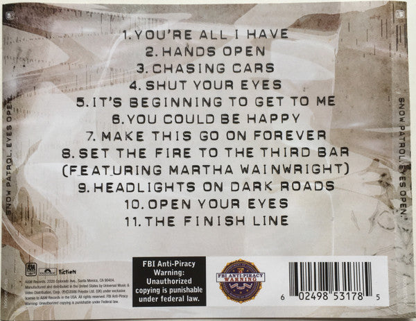 Snow Patrol : Eyes Open (CD, Album, EDC)