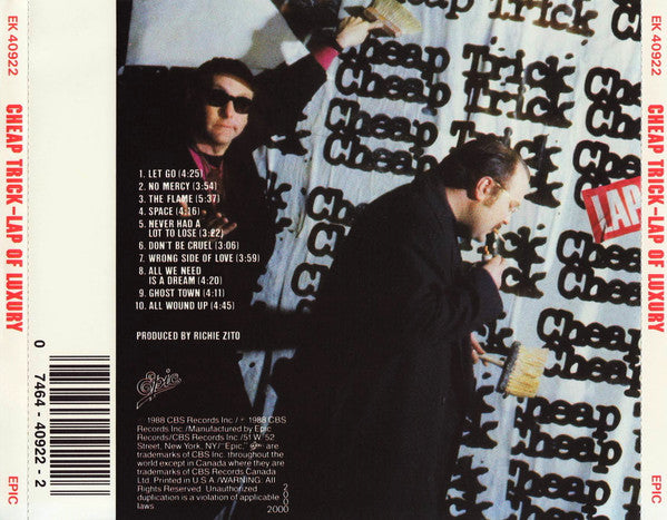 Cheap Trick : Lap Of Luxury (CD, Album, Dig)