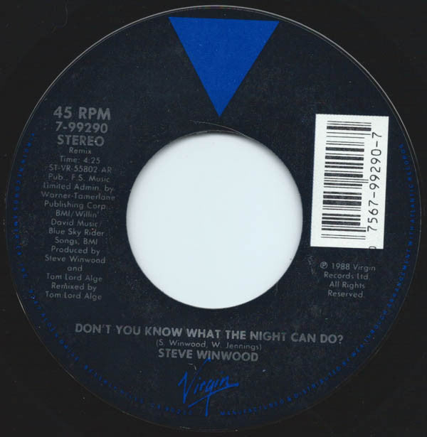 Steve Winwood : Don't You Know What The Night Can Do? (7", Single)