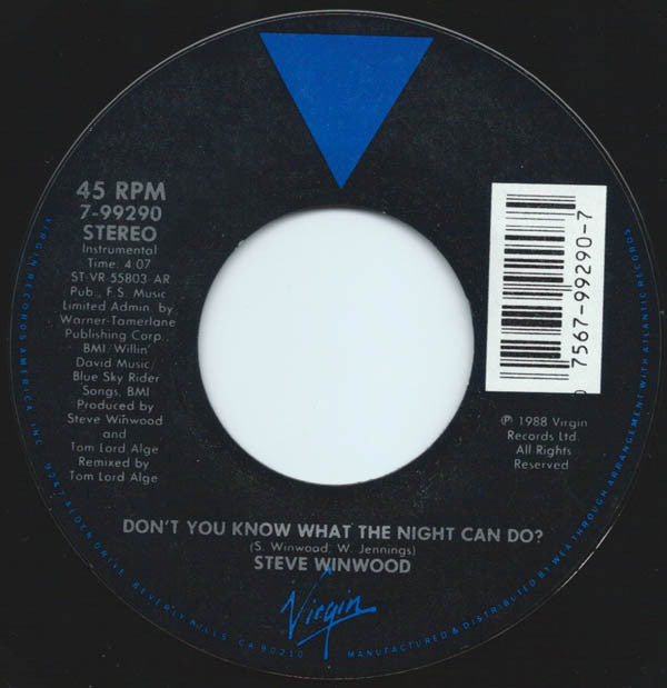 Steve Winwood : Don't You Know What The Night Can Do? (7", Single)