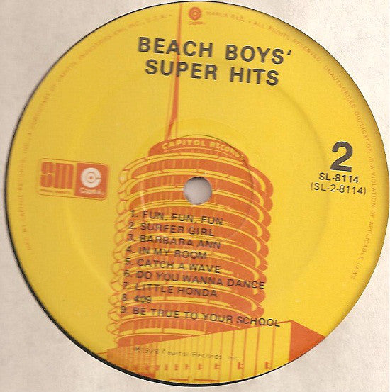 The Beach Boys : Beach Boys' Super Hits (LP, Comp)