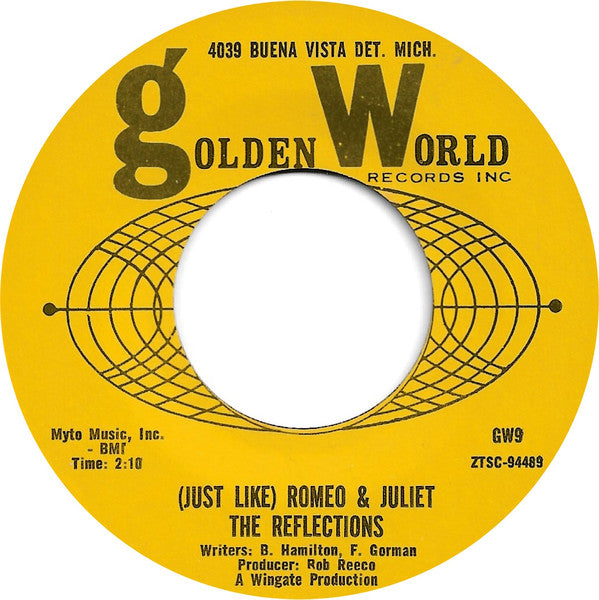 The Reflections (2) : (Just Like) Romeo & Juliet / Can't You Tell By The Look In My Eyes (7", Single, Mono)