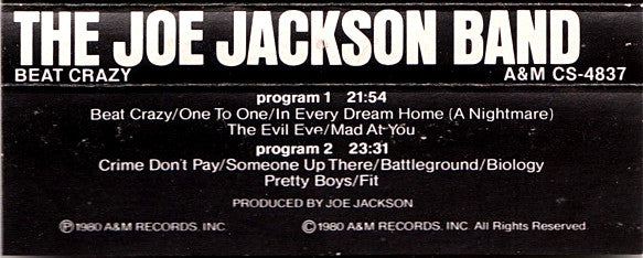Joe Jackson Band : Beat Crazy (Cass, Album)