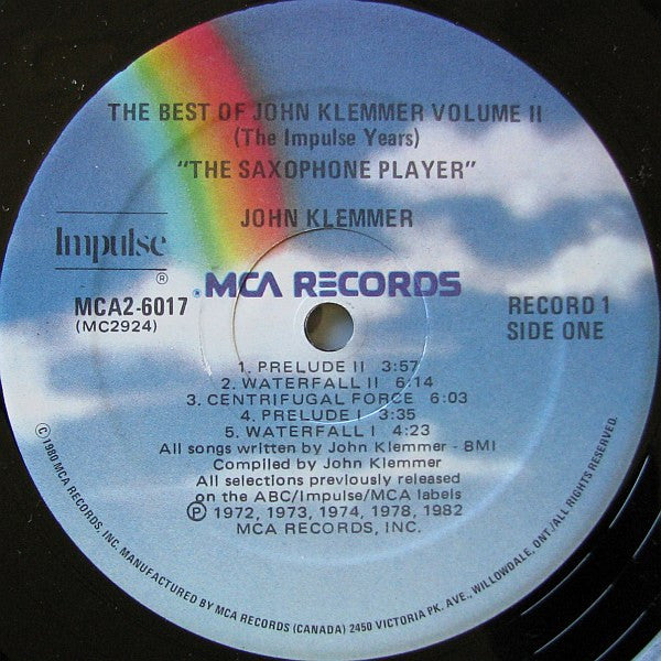 John Klemmer : The Best Of John Klemmer Volume II (The Impulse Years) The Saxophone Player (2xLP, Comp)