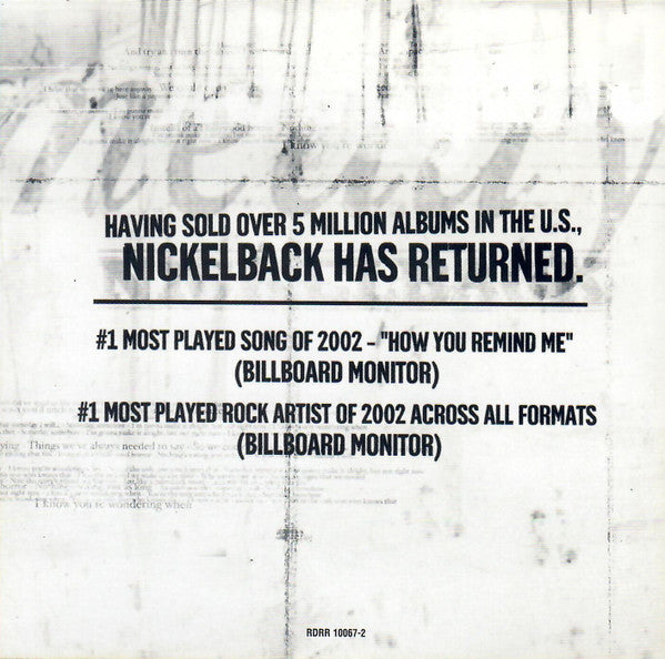 Nickelback : Someday (CD, Single, Promo)