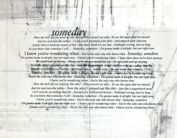 Nickelback : Someday (CD, Single, Promo)