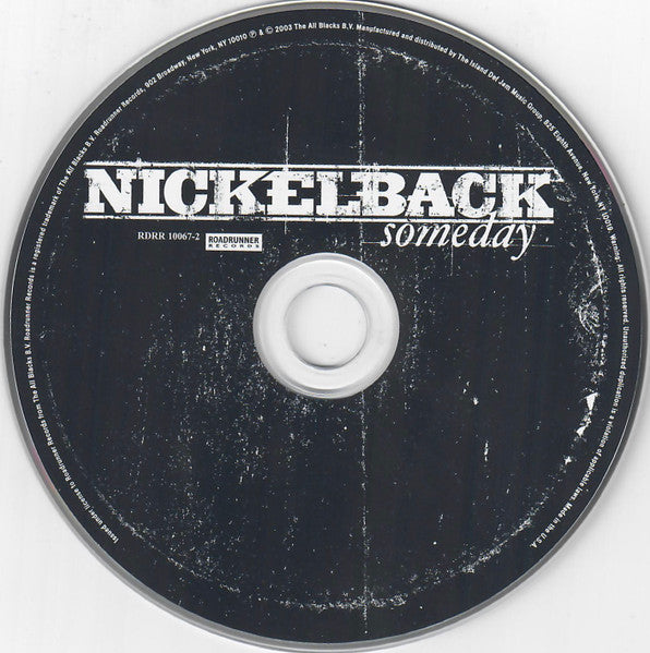 Nickelback : Someday (CD, Single, Promo)